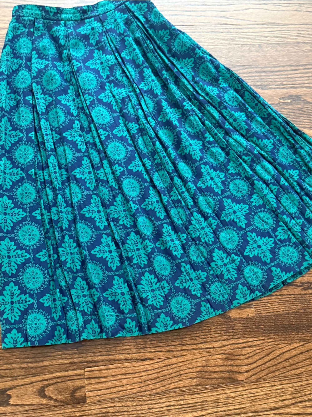 Vintage green and blue midi skirt by Pendleton